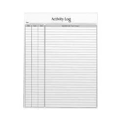 Better Office Activity Log Notepad, 8.5" x 11", Project-Ruled, White/Black, 50 Sheets/Pad (25836)