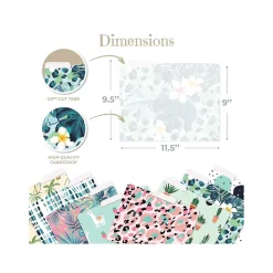 Better Office Cute & Fun Modern Mix Heavyweight File Folders, 1/3-Cut Tab, Letter Size, Assorted Colors, 24/Pack (80023-24PK)