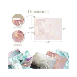 Better Office Marbled Heavyweight File Folders, 1/3-Cut Tab, Letter Size, Assorted Colors, 12/Pack (80013-12PK)