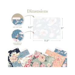 Better Office Traditional Floral Heavyweight File Folders, 1/3-Cut Tab, Letter Size, Assorted Colors, 12/Pack (80010-12PK)