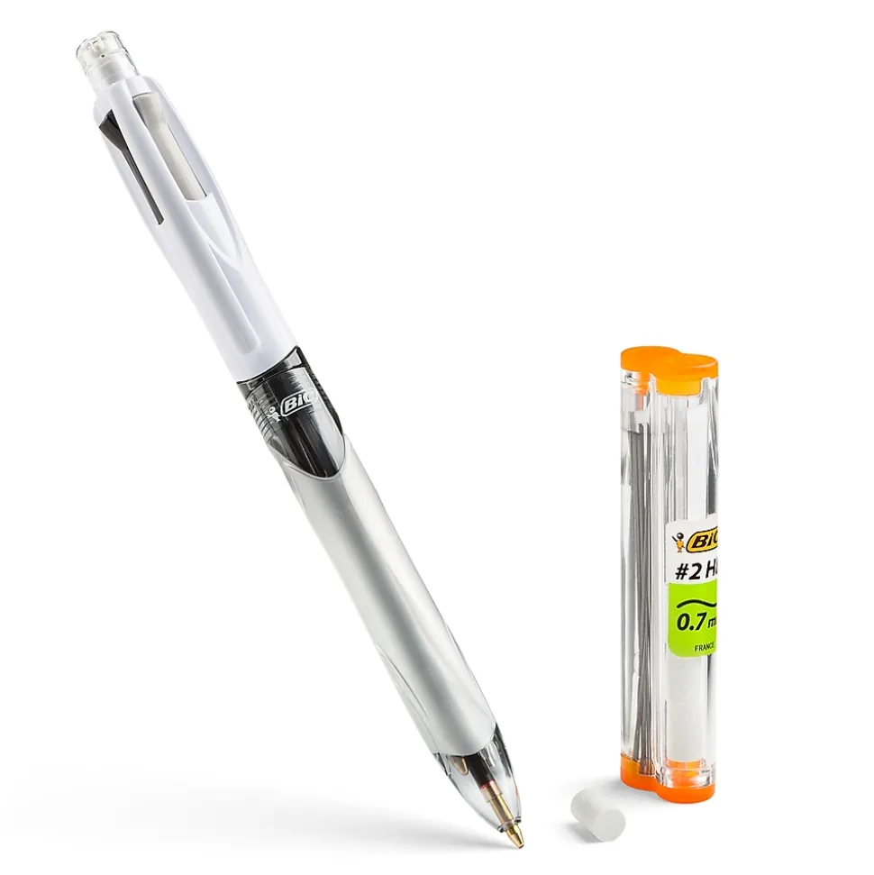 BIC 4 Color Retractable 3+1 Ballpoint Pen and Mechanical Pencil, Medium Point (MMLP1AST)
