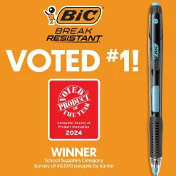 BIC Break-Resistant Mechanical Pencils, 0.7mm, #2 Medium Lead, 4/Pack (MV7PRP4-BLK)