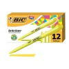 BIC Brite Liner Stick Highlighter, Chisel Tip, Yellow, Dozen (65550)