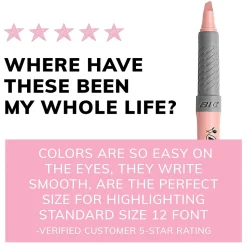 BIC Brite Liner Stick Highlighter with Grip, Chisel Tip, Assorted Pastel Colors, 6/Pack (GBLDP61-AST )