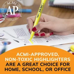 BIC Brite Liner Stick Highlighters, Chisel, Assorted, 5/Pack (BLP51W-AST)