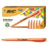 BIC Brite Liner Stick Highlighter, Chisel Tip, Orange, Dozen (90338/BL11OR)