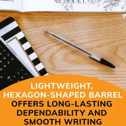 BIC Cristal Ballpoint Pen, Medium Point, Black Ink, 10/Pack (068271)