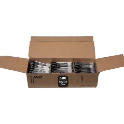 BIC Cristal Xtra Smooth Ballpoint Pen, Medium Point, Black Ink, 500/Pack (MS500E-BLK)