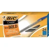 BIC Cristal Xtra-Bold Ballpoint Pens, Bold Point, 1.6mm, Blue Ink, 24/Pack (MSBP241-BLU)