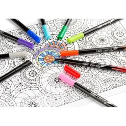 BIC Intensity Fineliner Felt Pens, Fine Point, Assorted Inks, 10/Pack (FPINFAP10-AST)