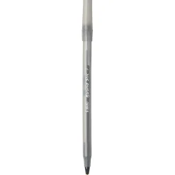 BIC Round Stic Xtra Precision Ballpoint Pens, Fine Point, 0.8mm, Black Ink, Dozen (20129/GSF11BK)