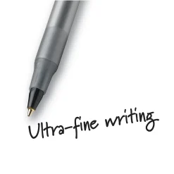 BIC Round Stic Xtra Precision Ballpoint Pens, Fine Point, 0.8mm, Black Ink, Dozen (20129/GSF11BK)