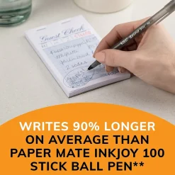 BIC Round Stic Xtra-Life Ballpoint Pens, Medium Point, 1.0mm, Black Ink, 60/Pack (GSM609-BLK)