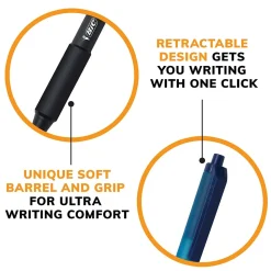 BIC Soft Feel Retractable Ballpoint Pens, Medium Point, 1.0mm, Black Ink, Dozen (SCSM11BLK)