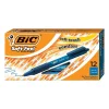 BIC Soft Feel Retractable Ballpoint Pens, Medium Point, Blue Ink, Dozen (SCSM11BLU)