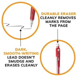 BIC Velocity Mechanical Pencil, 0.9mm, #2 Hard Lead, 5/Pack (MVP51-BLK)