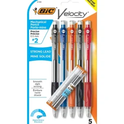 BIC Velocity Mechanical Pencil, 0.7mm, #2 Hard Lead, 5/Pack (41192)