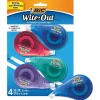 BIC Wite-Out Correction Tape, White, 4/Pack (50589)