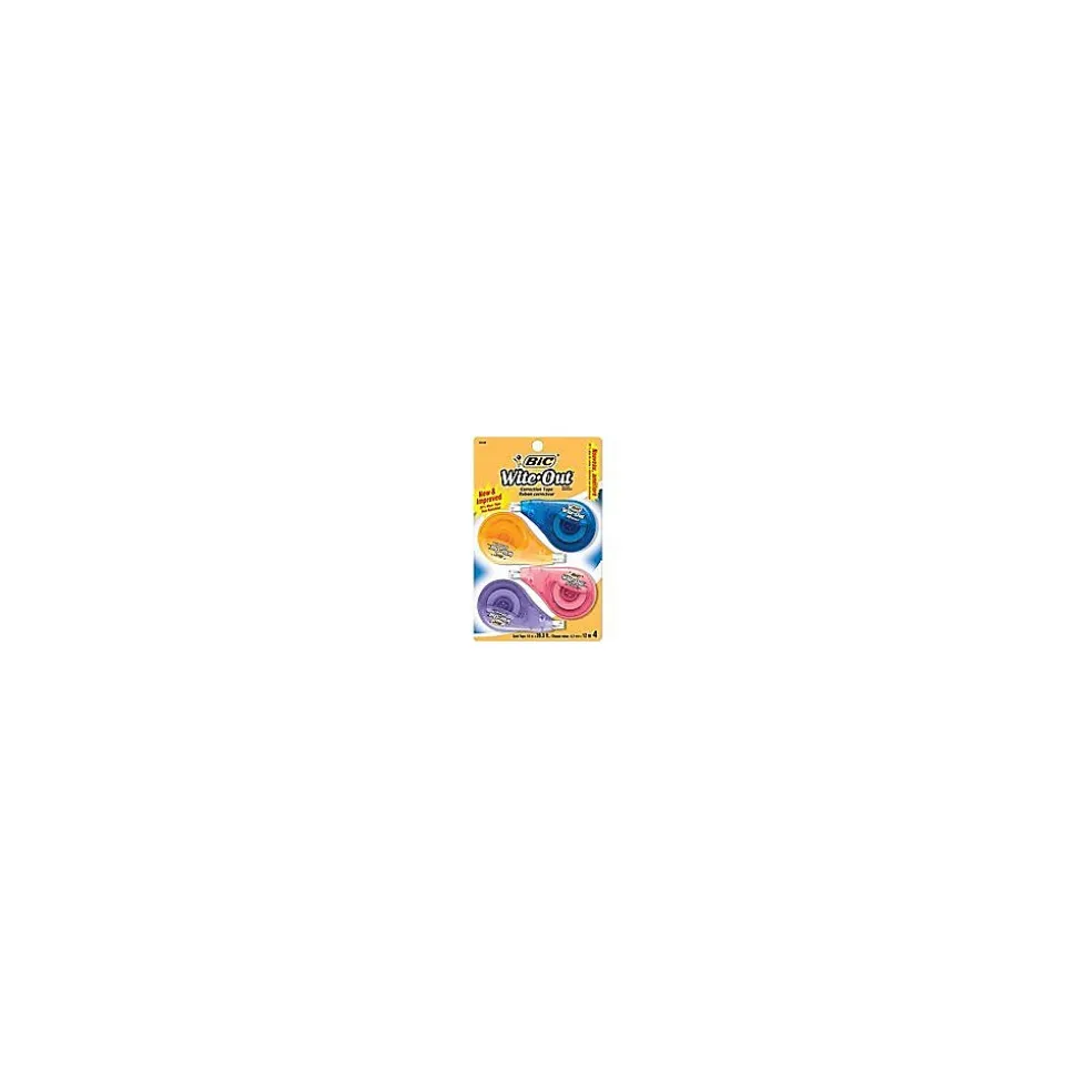 BIC Wite-Out EZ Correct Correction Tape, White, 18/Pack, 4 Packs/Carton (50589-CT)