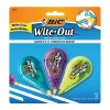 BIC Wite-Out Mini Correction Tape, White, 3/Pack (WOTMP31-WHI)