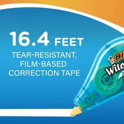 BIC Wite-Out Mini Correction Tape, White, 3/Pack (WOTMP31-WHI)
