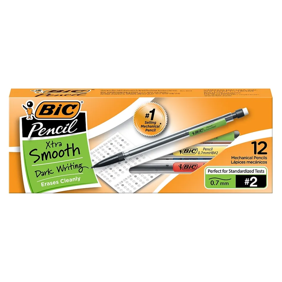 BIC Xtra Smooth Mechanical Pencils, 0.7mm, #2 Medium Lead, Dozen (90085/MP11)