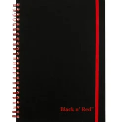 Black N' Red 1-Subject Professional Notebooks, 5.875" x 8.25", Wide Ruled, 70 Sheets, Black (JDK-C67009)
