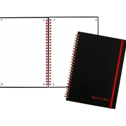 Black N' Red 1-Subject Professional Notebooks, 5.875" x 8.25", Wide Ruled, 70 Sheets, Black (JDK-C67009)