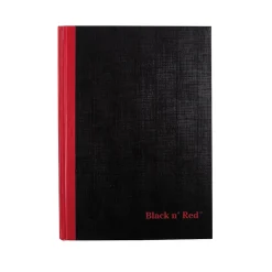 Black N' Red 1-Subject Professional Notebooks, 5.8" x 8.3", Wide Ruled, 96 Sheets, Black (JDK-E66857)
