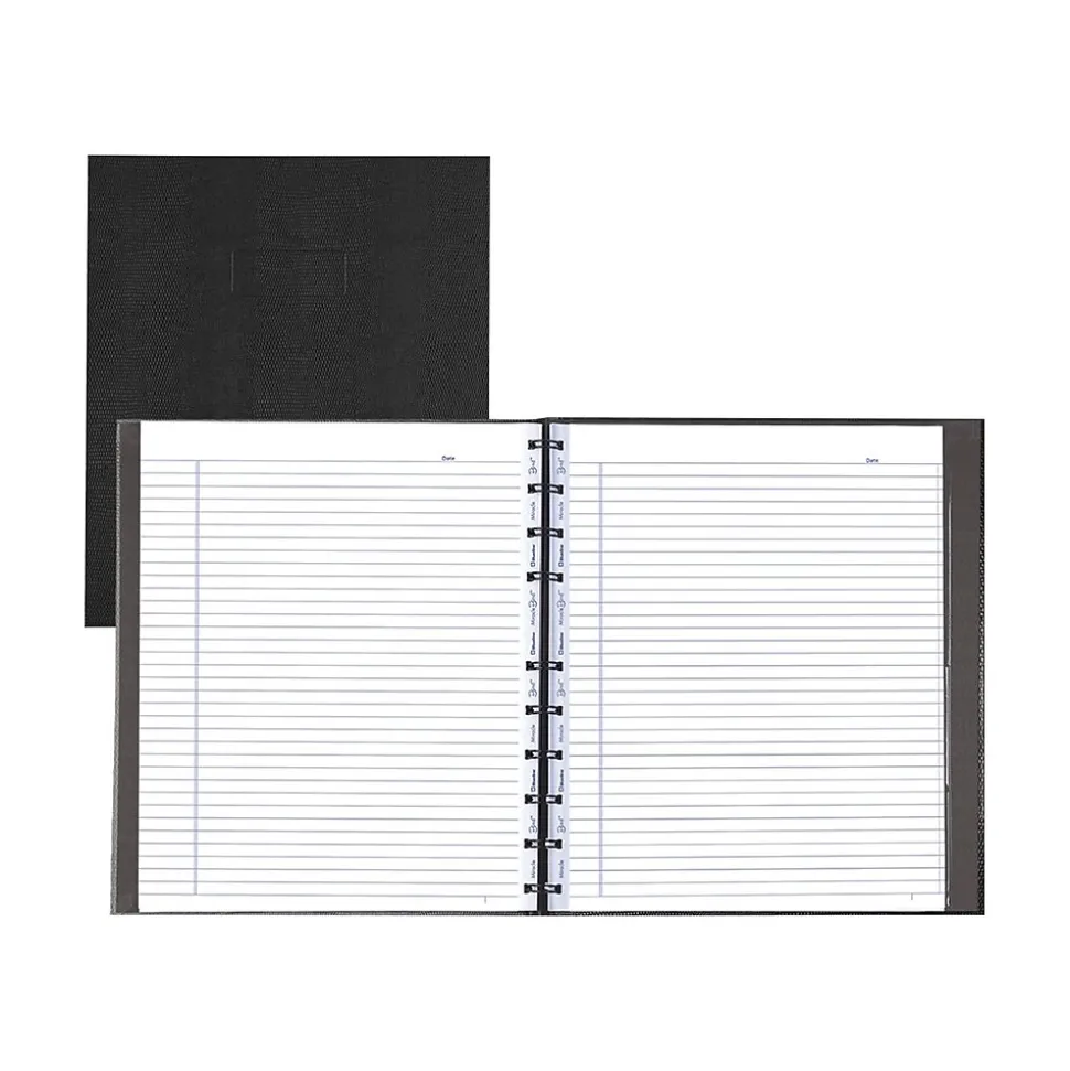 Blueline MiracleBind 1-Subject Professional Notebooks, 11" x 9.0625", College Ruled, 75 Sheets, Black (AF11150.81)