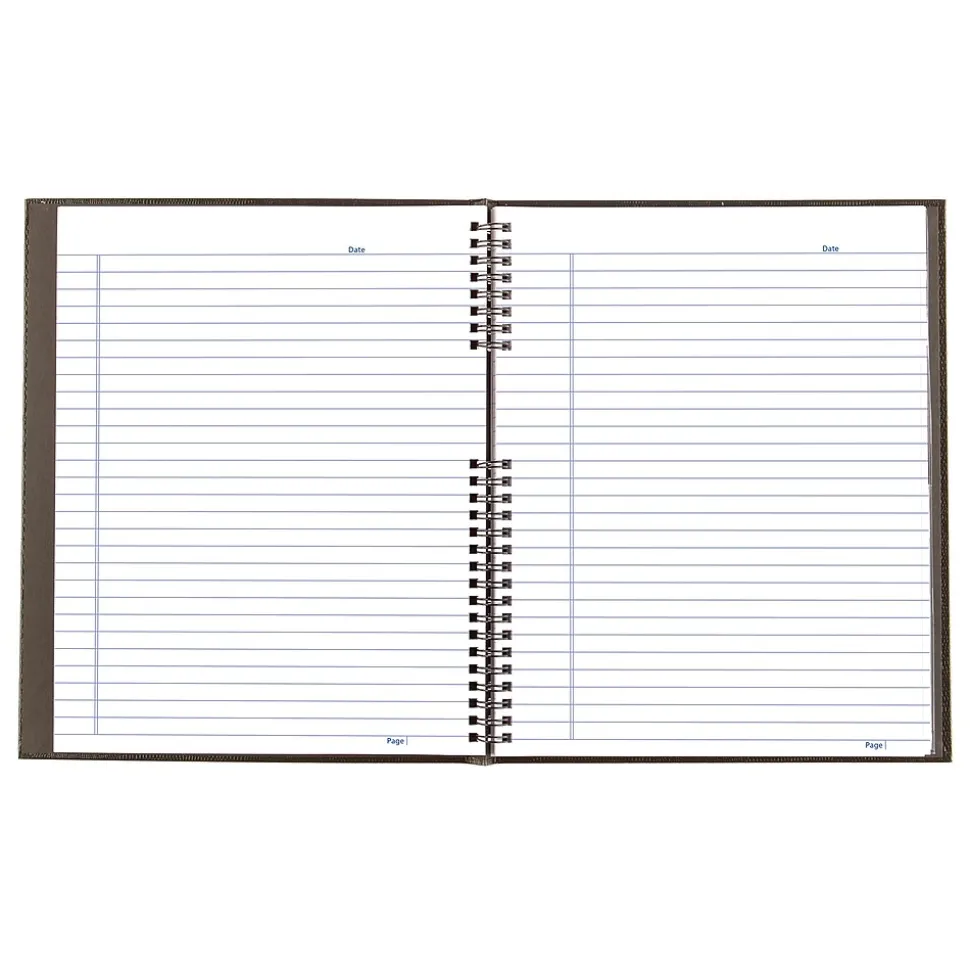 Blueline NotePro 1-Subject Professional Notebooks, 8" x 11", Wide Ruled, 75 Sheets, Black (REDA10150BLK)