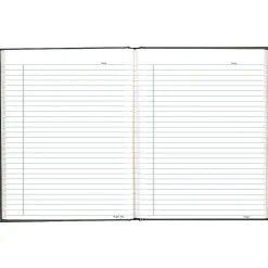 Blueline Professional Notebooks, 7.25" x 9.25", College Ruled, 96 Sheets, Black (A9)