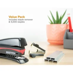 Bostitch Inspire Desktop Stapler, 20-Sheet Capacity, Staples Included, Black (1429-BLK)