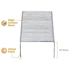 Bostitch Premium Standard Staples, 0.25" Leg Length, 5000 Staples/Box (SBS191/4CP)