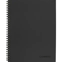 Cambridge Professional 1-Subject Professional Notebook, 7.25" x 9.5", Wide Ruled, 80 Sheets, Gray/Silver (06122)