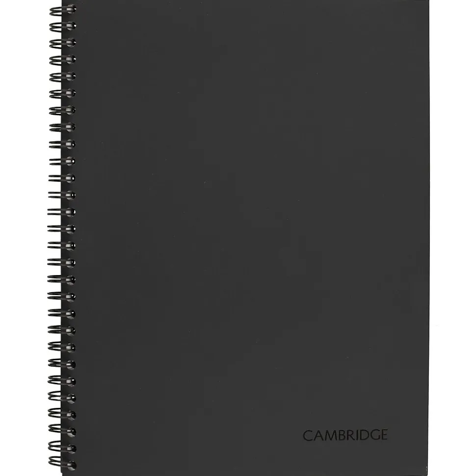 Cambridge Professional 1-Subject Professional Notebook, 7.25" x 9.5", Wide Ruled, 80 Sheets, Gray/Silver (06122)
