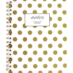 Cambridge 1-Subject Professional Notebooks, 7" x 9.5", Wide Ruled, 80 Sheets, Gold (59016)