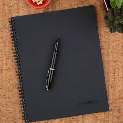 Cambridge 1-Subject Professional Notebooks, 8.5" x 11", Wide Ruled, 80 Sheets, Black (06064)
