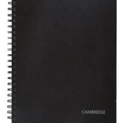 Cambridge 1-Subject Professional Notebook, 8.5" x 11", Wide Ruled, 96 Sheets, Black (06100)