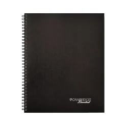 Cambridge 1-Subject Professional Notebooks, 8.88" x 11", Wide Ruled, 80 Sheets, Black (06132)