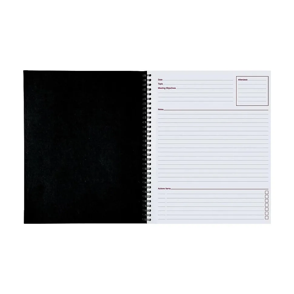 Cambridge 1-Subject Professional Notebooks, 8.88" x 11", Wide Ruled, 80 Sheets, Black (06132)