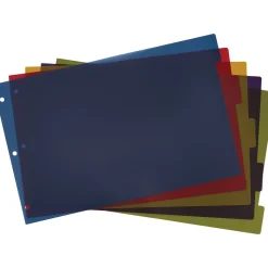 Cardinal Blank Dividers, 5-Tab, Assorted Colors, Set (CRD 84250)