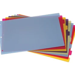 Cardinal Blank Dividers, 8-Tab, Blue/Green/Purple/Red/Yellow (CRD 84251)