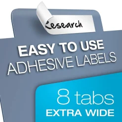 Cardinal Blank Dividers, 8-Tab, Blue/Green/Purple/Red/Yellow (CRD 84251)