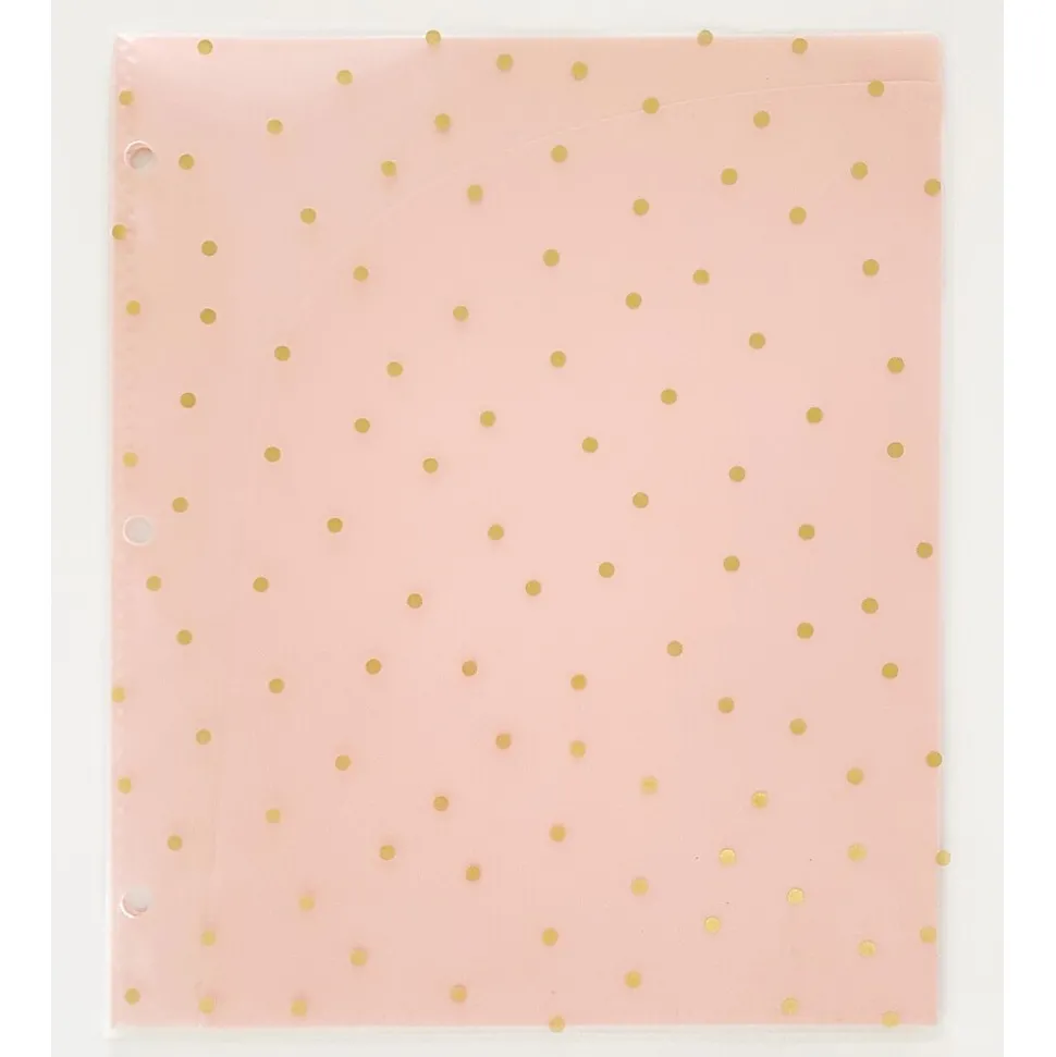 Carolina Pad Panache Glossy 3-Hole Punched 6-Pocket Folder, Assorted Colors (93001)