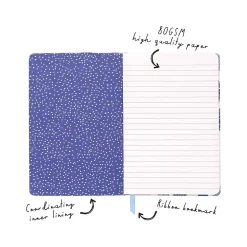 Carpe Diem Feathers Journal, 5.24" x 8.27", Wide-Ruled, Multicolor, 192 Pages (9373-CD)