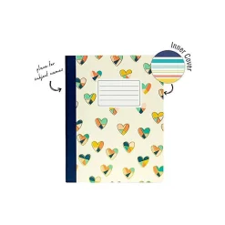 Carpe Diem Floral Love Composition Notebooks, 7.5" x 9.75", College-Ruled, 70 Sheet, Assorted Colors, 3/Pack(9096-CD)