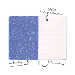 Carpe Diem Sky Blue Journal, 5.24" x 8.27", Wide-Ruled, 192 Pages (9374-CD)