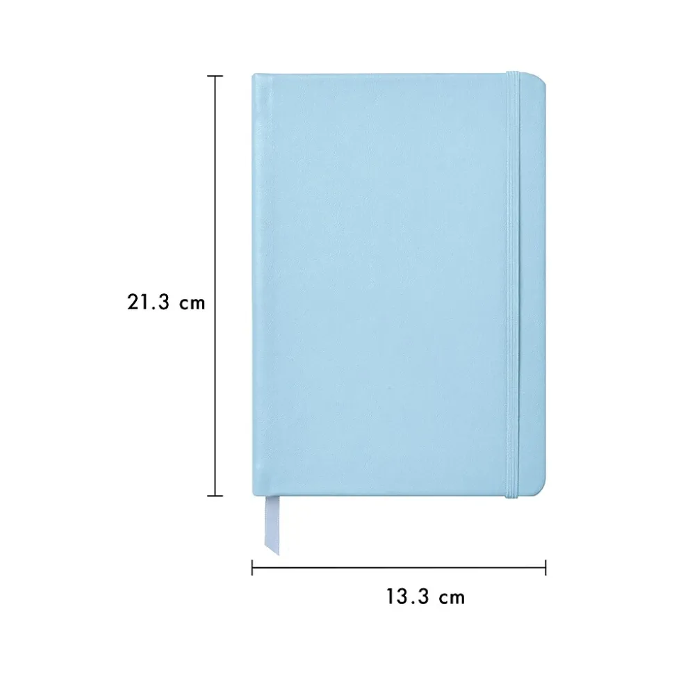 Carpe Diem Sky Blue Journal, 5.24" x 8.27", Wide-Ruled, 192 Pages (9374-CD)