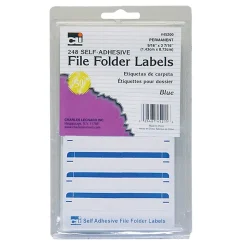 Charles Leonard File Folder Labels, Blue, 6 packs of 248 (CHL45215)